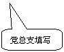 圆角矩形标注:党总支填写